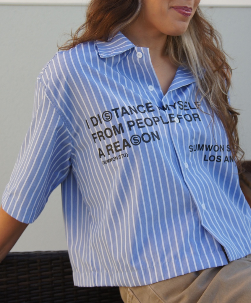 CAMISA BOXY SMWN "MYSELF" (M/L)