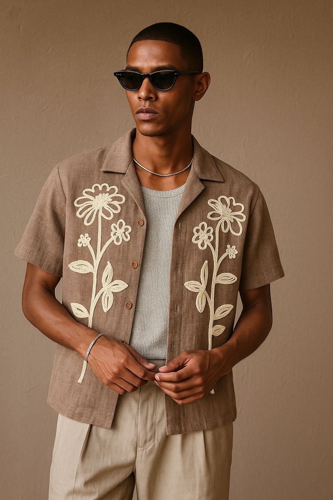 CAMISA BOXY LINO "TERRA"